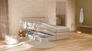 Opbergboxspring Jade - Linen touch