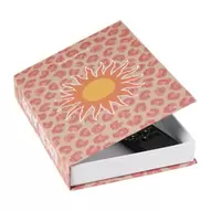 Opbergboek zon - roze/beige - 3.7x25x18 cm