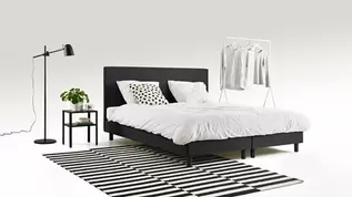 Box Ambra met Silver Pocket Deluxe Foam matras