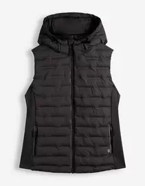 Bodywarmer - Materiaalmix - Zwart