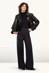 Jersey broek - high waist - wide leg