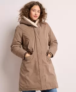 Jas met faux fur capuchon