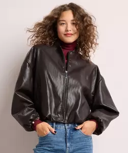 Bomber lederlook