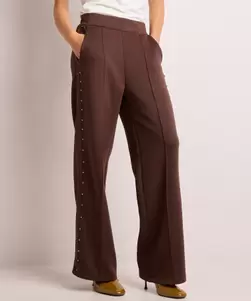 Wide fit broek met studs
