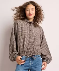 Blouse met ruiten dessin
