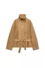 FAUX SUEDE BELTED JACKET