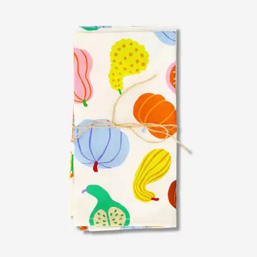 Fabric napkins with pumpkin print - 2 pcs