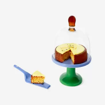 Cake stand with glass lid - 25 cm