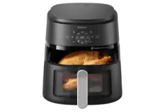 PHILIPS Airfryer 2000-serie - NA231/00 - Kijkvenster - RapidAir Plus - 6,2 L - Tot 5 Personen - Hetelucht friteuse - Zwart