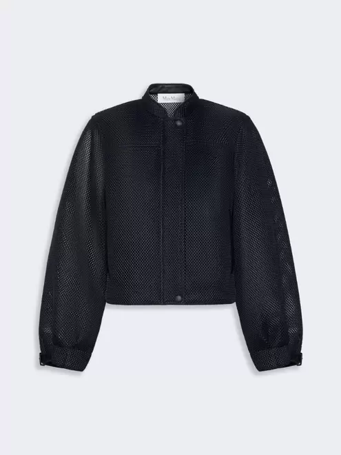 Technical mesh boxy jacket