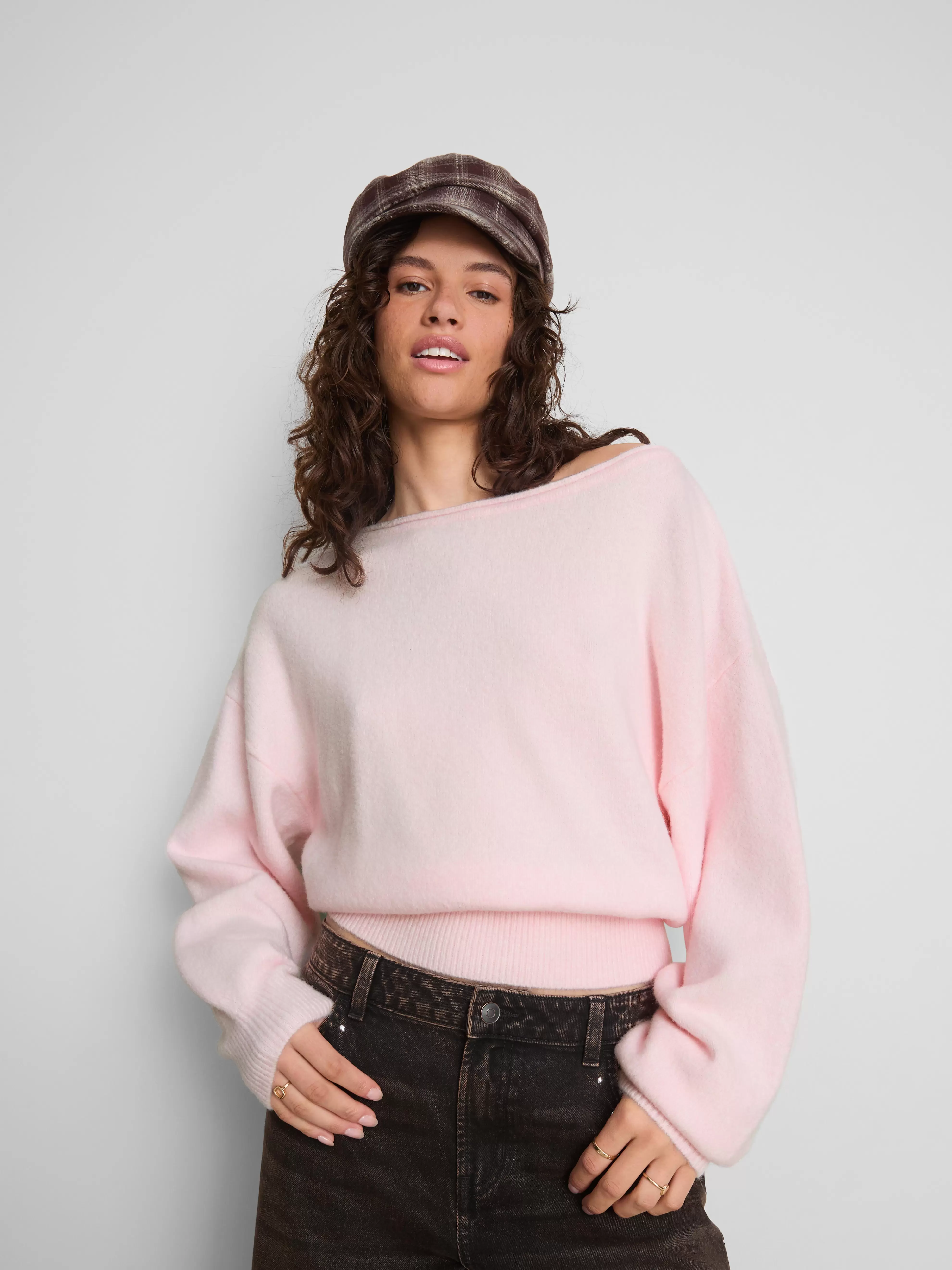 The Primark Scene | Gebreide trui met blote schouder