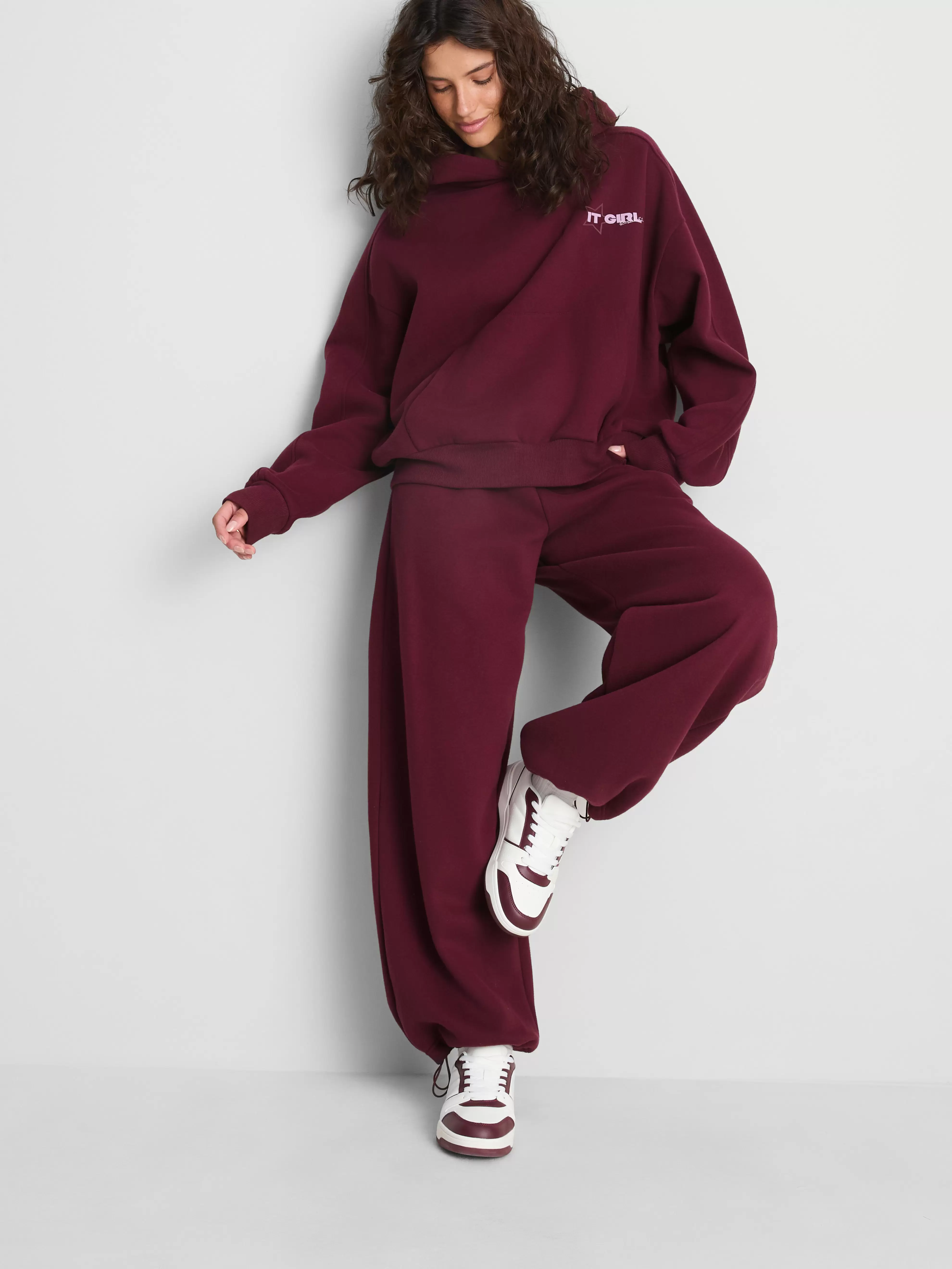 Katoenrijke hoodie met slogan