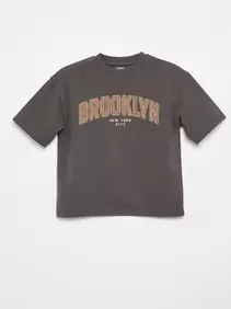 Bedrukt T-shirt met korte mouwen