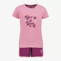 Osaga meisjes sport set met tekstopdruk roze paars