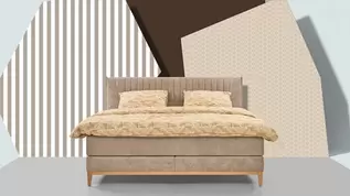 Boxspring Nove vlak met gestoffeerde matras