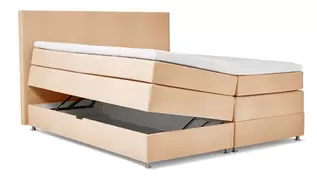 Opbergboxspring Square met gestoffeerd matras