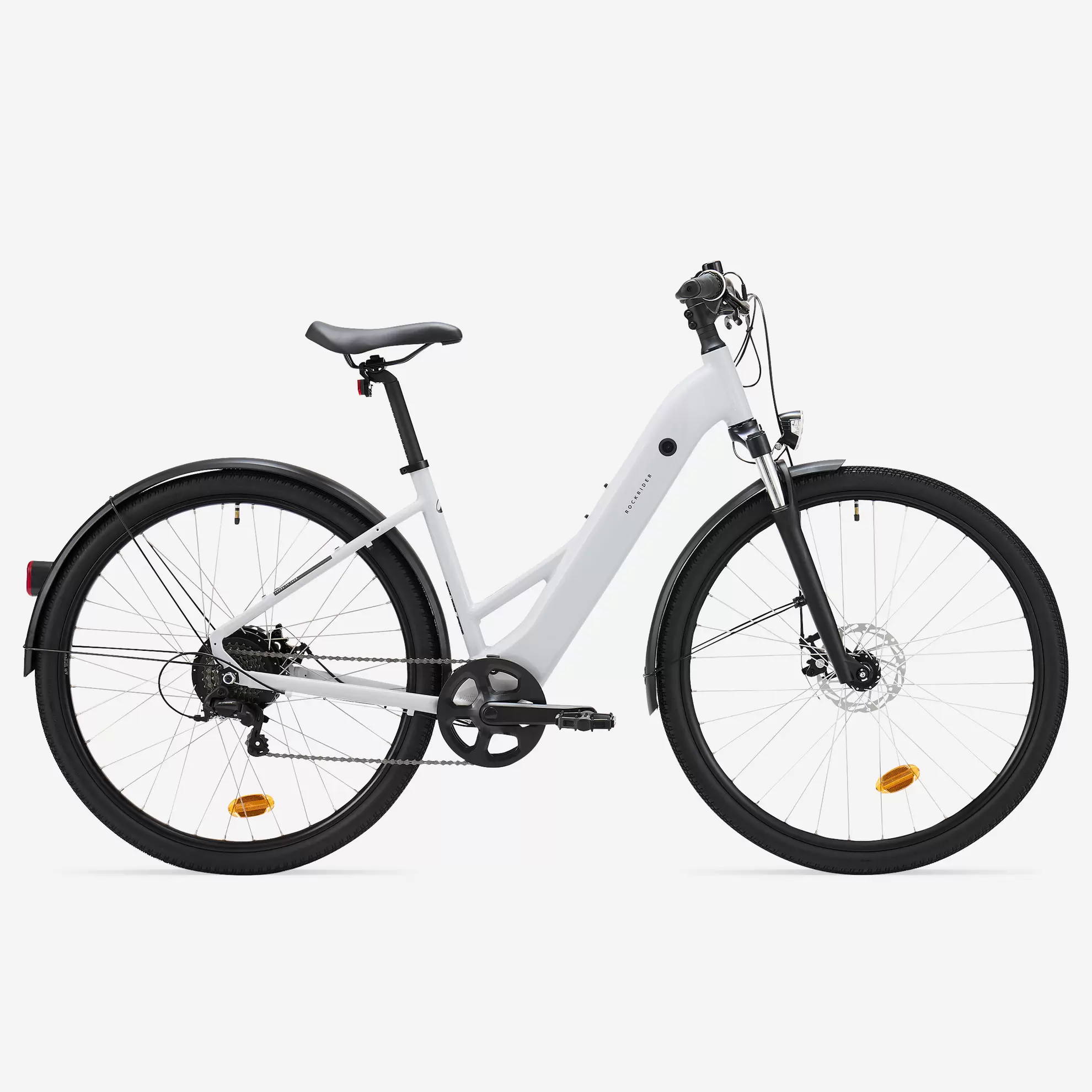 Elektrische fiets E-ACTV 100 laag frame parelgrijs