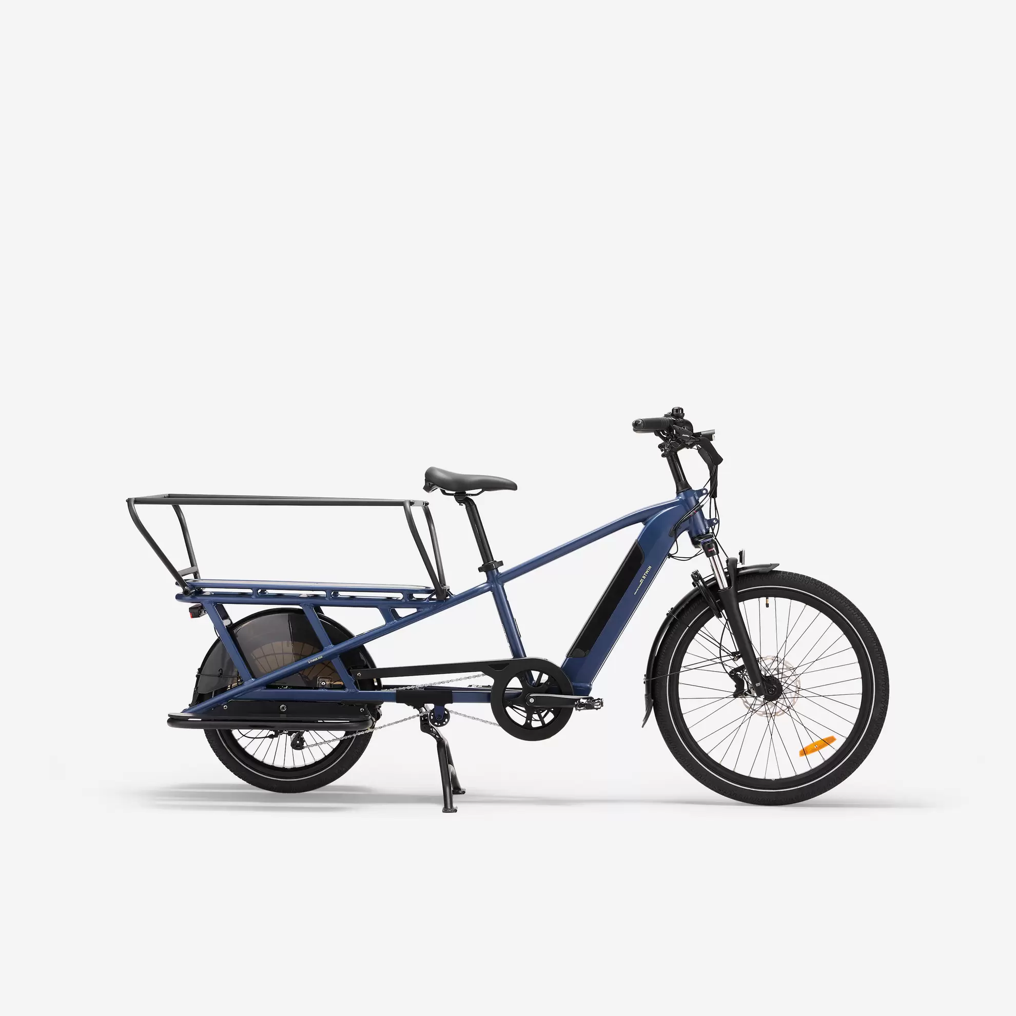 Elektrische longtail fiets E-Three 500 donkerblauw