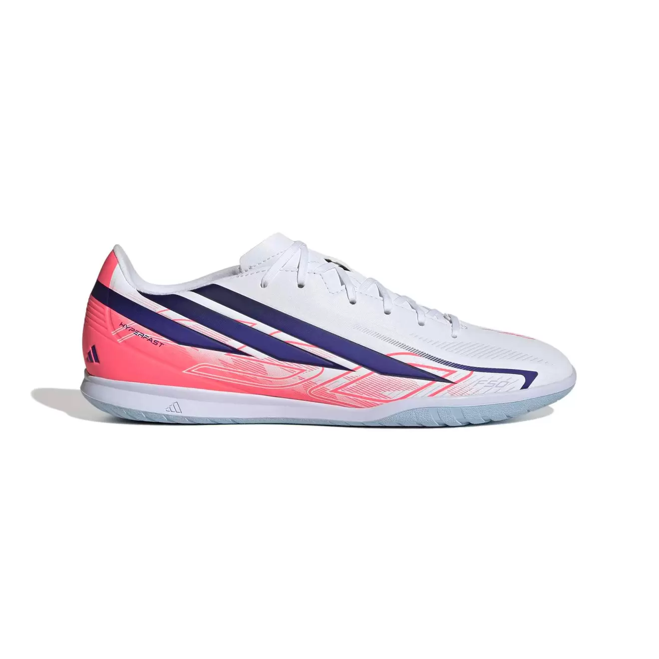Zaalvoetbalschoenen F50 Club wit/paars