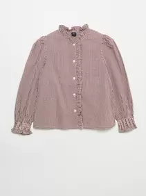 Vichy blouse met ruches
