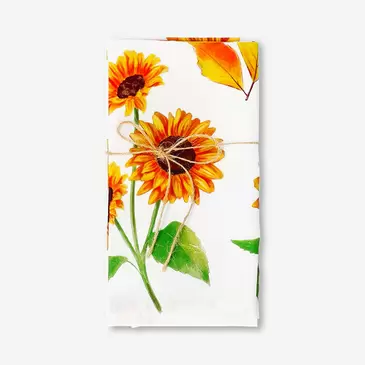 Fabric napkins with sunflower print - 2 pcs