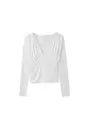 T-shirt met V-hals en lange mouw