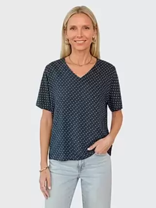 Blouse met V-hals