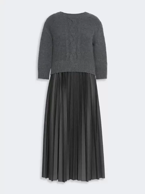 Jersey dress with a wool top