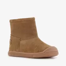 Groot suède meisjes boots gevoerd cognac
