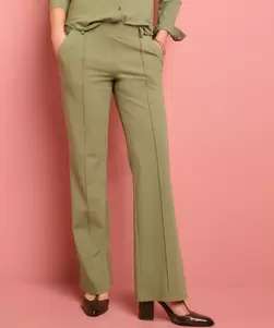 Straight fit broek travelstof