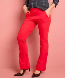 Flared fit broek travelstof