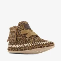 Groot babyschoenen met panterprint bruin