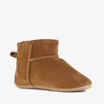 Groot suède babyschoenen bruin