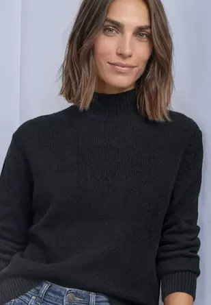 Mouliné trui met col
