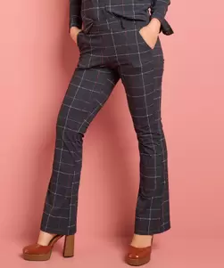 Flared fit broek travelstof