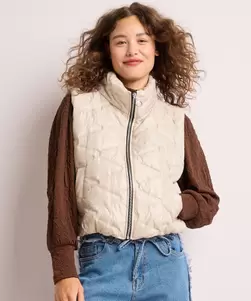 Gilet met gestept dessin