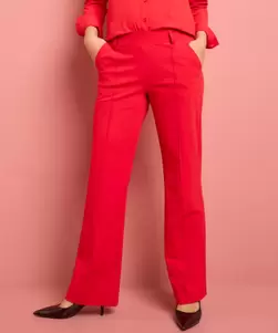Straight fit broek travelstof