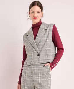 Gilet met ruiten dessin