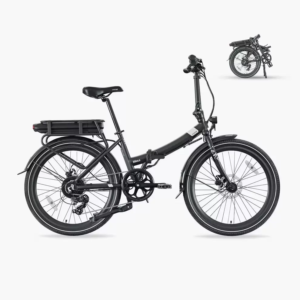 Siena Elektrische vouwfiets 24" · 21 kg · 3 jaar garantie · 90 km · 30 d. proef