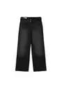 Wide-leg jeans met dubbele tailleband