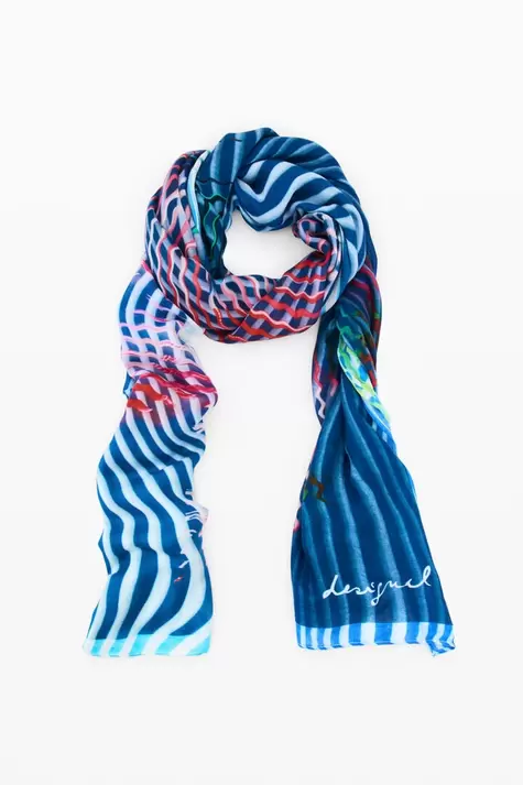 Rechthoekige bloemenfoulard