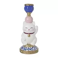 Kandelaar lucky cat - multikleur - 23x7x6 cm