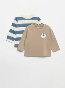 Set van 2 T-shirts met lange mouwen