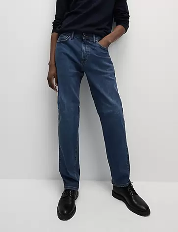 Stretch jeans met rechte pasvorm