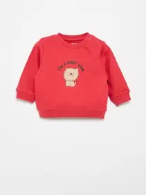Sweater van lichte fleece met print