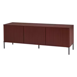 New gravure tv meubel 150 cm grenen bordeauxrood [fsc]