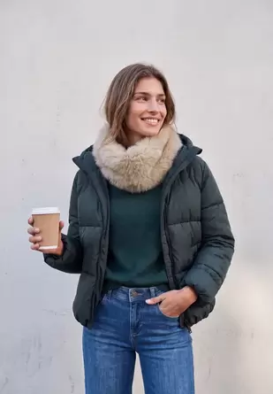 Sjaalkraag van imitatiebont