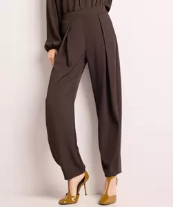 Balloon fit broek met plooien