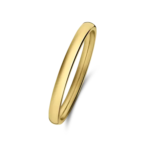 Stainless steel goldplated ring voor dames