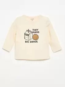 T-shirt met lange mouw en applicatie